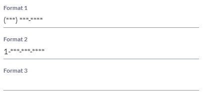 Advanced settings with format options