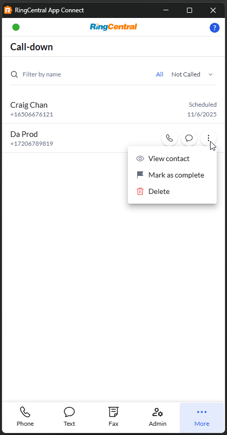 User report