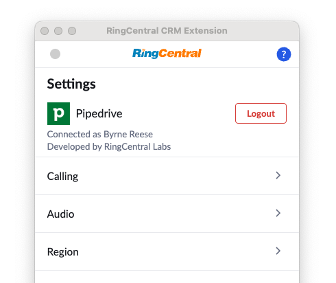 Connected to pipedrive