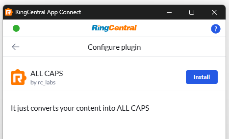 Plugin admin install