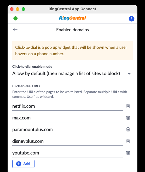Click to dial