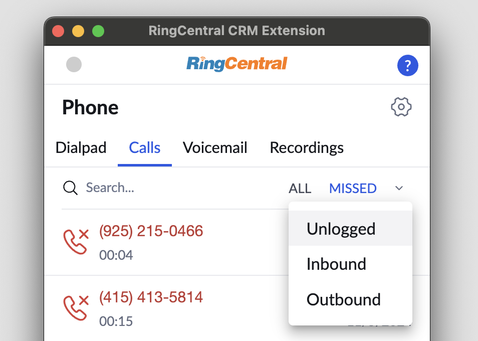 Logging calls