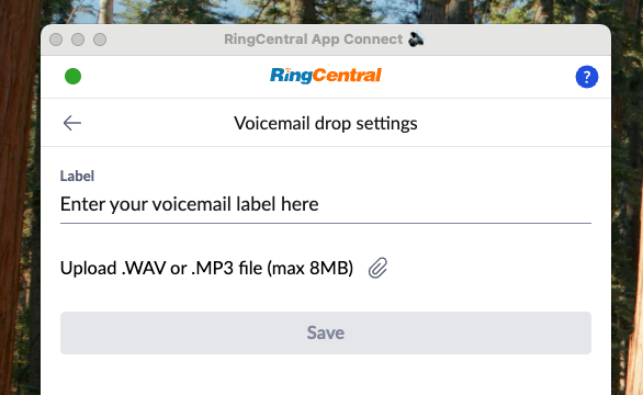 Uploading a voicemail