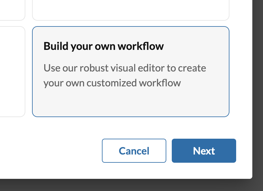 Build a custom workflow