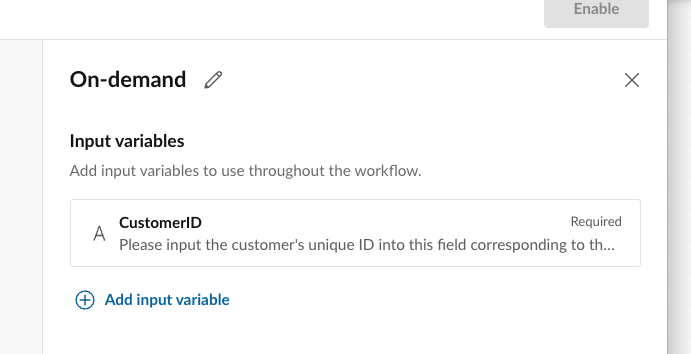 On demand workflow execution