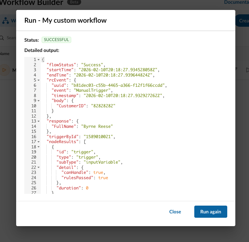 On demand workflow execution