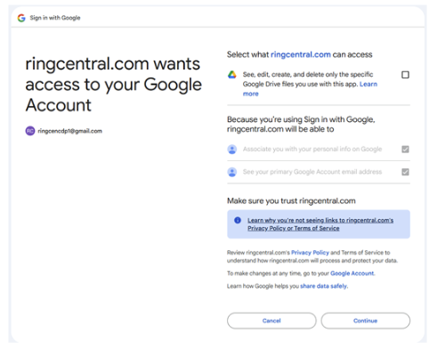Connect to Google Drive