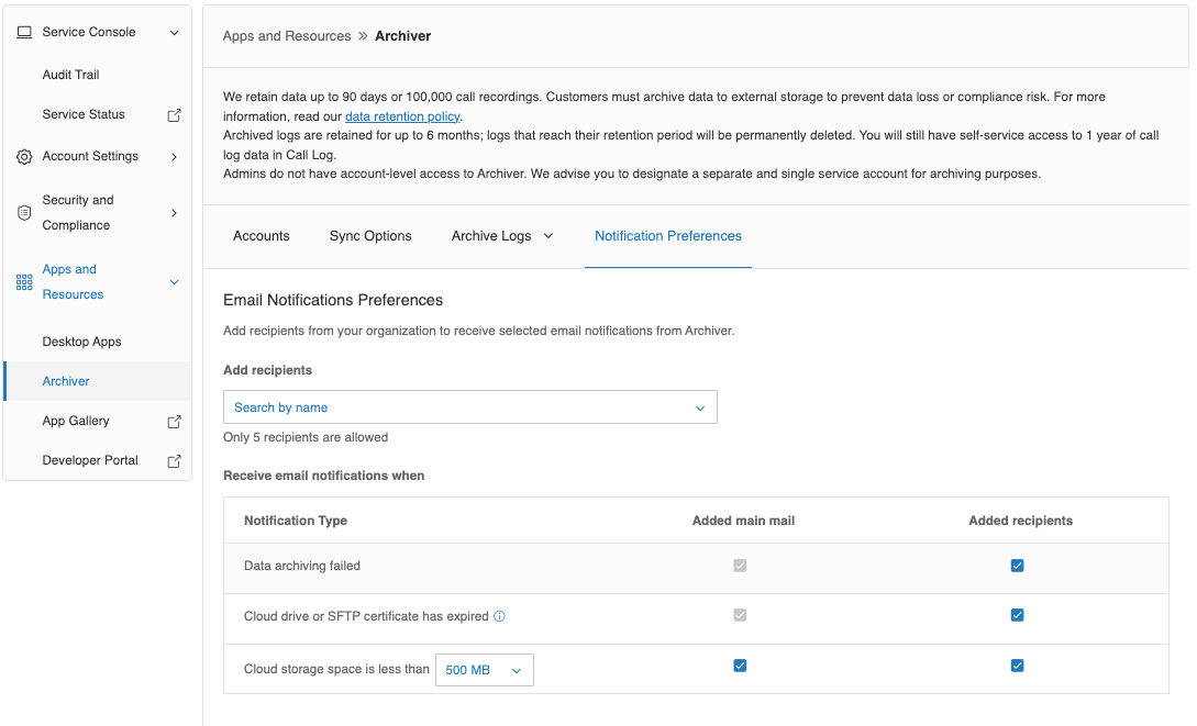 Notification Preferences