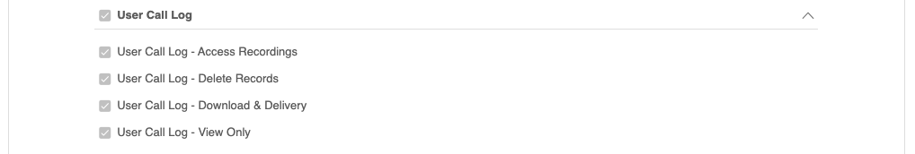 User Call Log