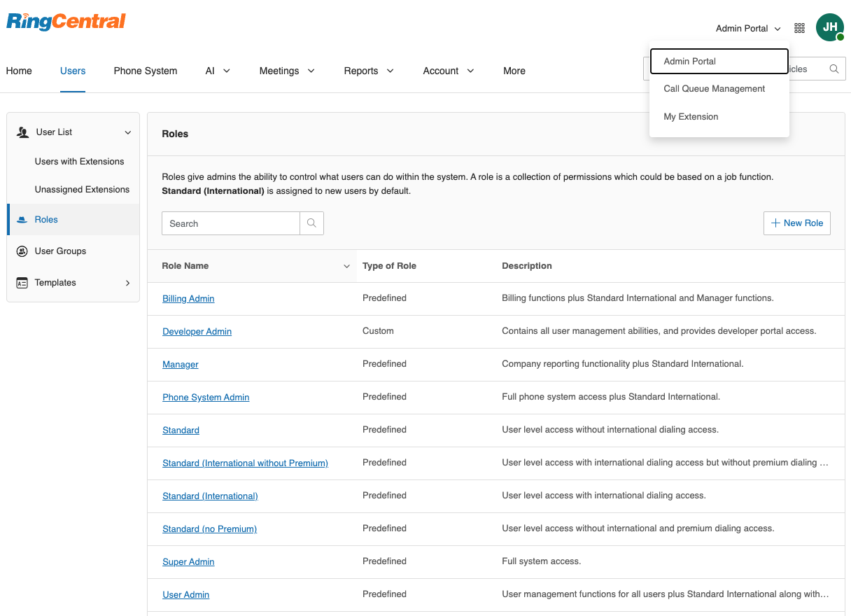 User Roles