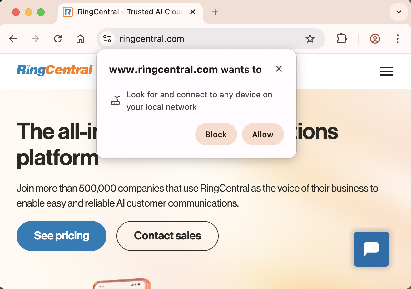 Security Permission Prompt
