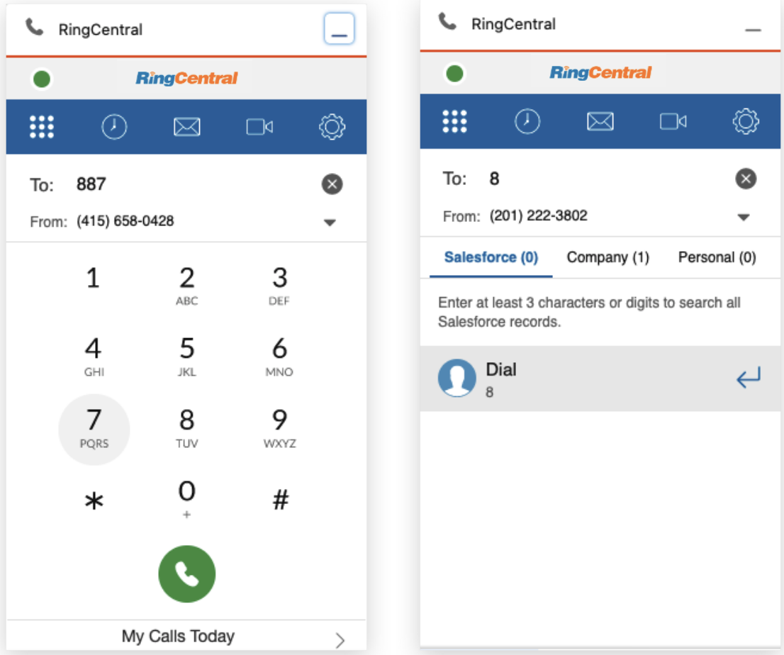 Call from Dialer
