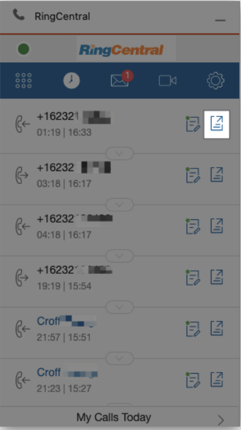 Call Log Status 1