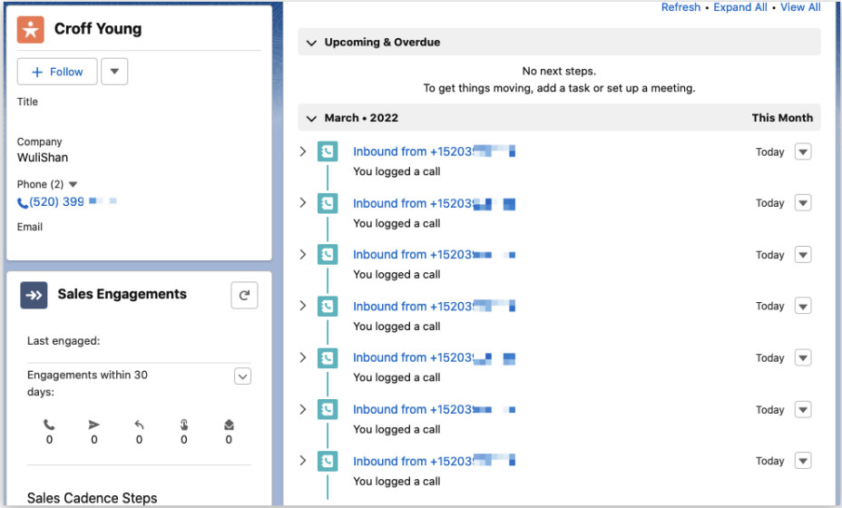 Call Log Status 2