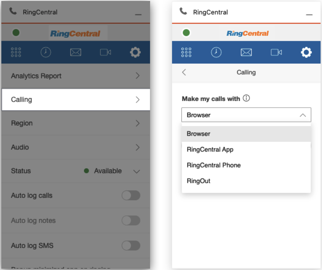 Call Mode Settings