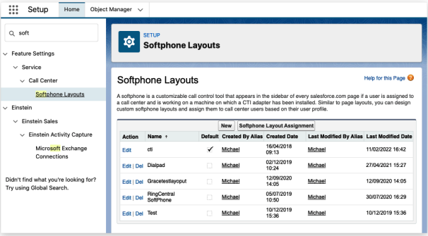 Create Softphone Layout