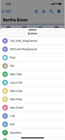 Mobile Actions Added