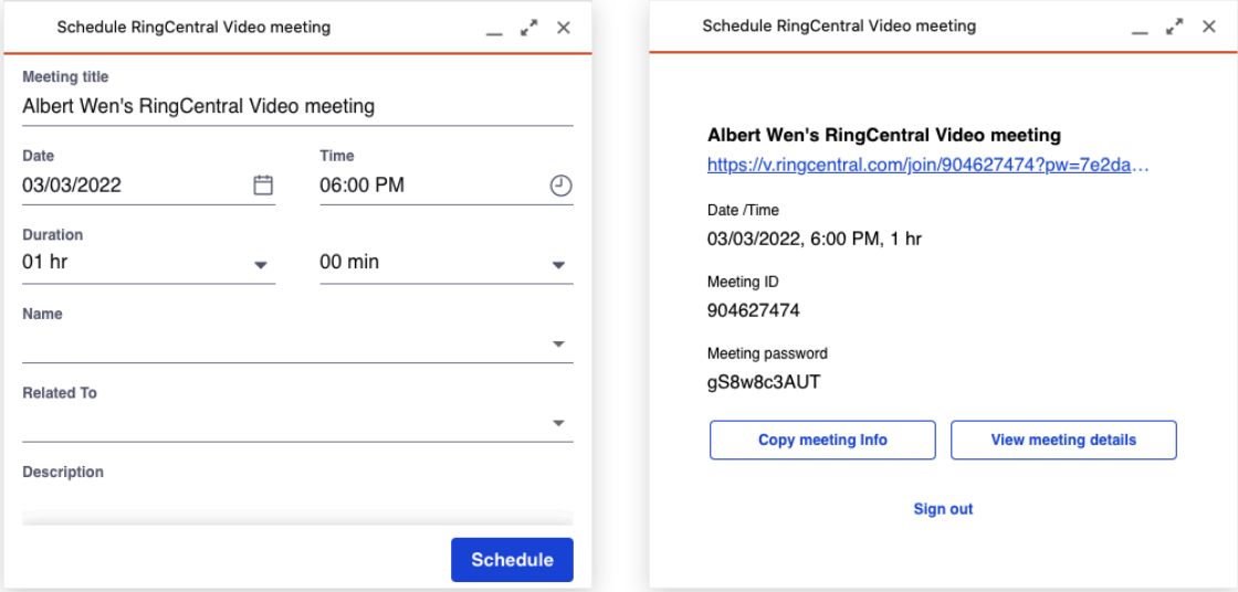 Schedule Meeting Global Action