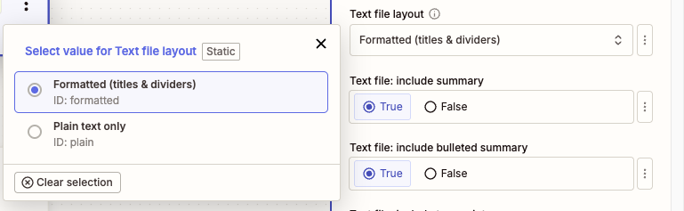 Text File Layout