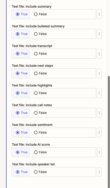 Text File Section Inclusions
