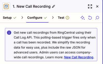 New Call Recording Trigger