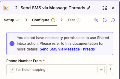 Message Threads Permission Warning